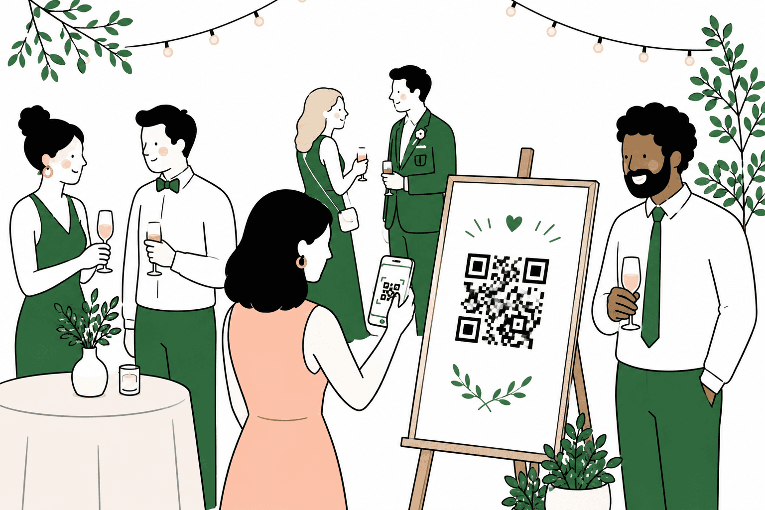 Como fazer placa de QR de evento que os convidados realmente escaneiam